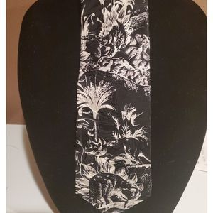 Jurassic Park Black White Mens Necktie